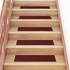 vidaXL Trapmatten Zelfklevend 30 stuks 76x20 cm Bordeaux Rood Rechthoekig