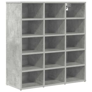vidaXL Schoenenkast 77,5 x 30 x 83,5 cm Bewerkt hout Betongrijs
