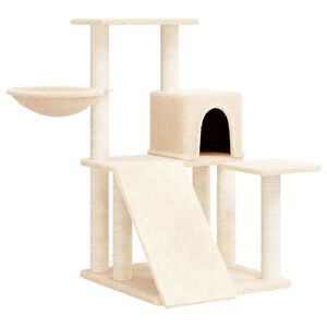 vidaXL Kattenmeubel met sisal krabpalen 82 cm cr&egrave;mekleurig