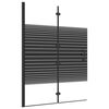 vidaXL Douchewand inklapbaar 100x140 cm ESG zwart
