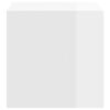 vidaXL Wandkast 37x37x37 cm bewerkt hout hoogglans wit