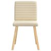 vidaXL Eetkamerstoelen 4 st stof cr&egrave;mekleurig