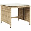 vidaXL 13-delige Tuinset met kussens poly rattan beige