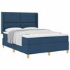 vidaXL Boxspringbed met matras met hoofdeinde Blauw 140 x 200 cm Stof
