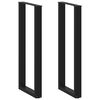 vidaXL Bartafelpoten 2 st U-vormig 40x(110-111) cm staal zwart