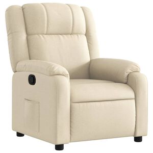 vidaXL Relaxfauteuil cr&egrave;me stof