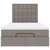 vidaXL Ottoman bed met matras 120x190 cm stof taupe