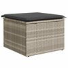 vidaXL 8-delige Loungeset met kussens poly rattan lichtgrijs