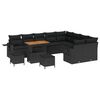 vidaXL Tuinbankenset 12 st Zwart poly rattan