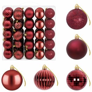 vidaXL Kerstballen set 75 st Wijnrood 6 cm Polystyreen