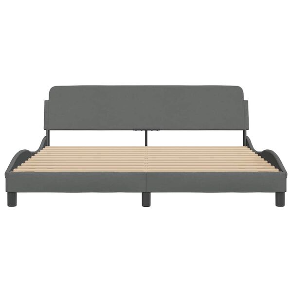 vidaXL Bedframe "Dover" stof donkergrijs 180x200 cm