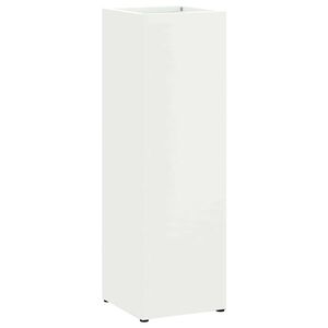 vidaXL Regen paraplu standaard Wit 15,5 x 15,5 x 49 cm Staal