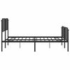 vidaXL Bedframe met hoofd- en voeteneinde&nbsp;metaal zwart 183x213 cm