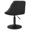 vidaXL Eetkamerstoelen draaibaar 4 st fluweel zwart