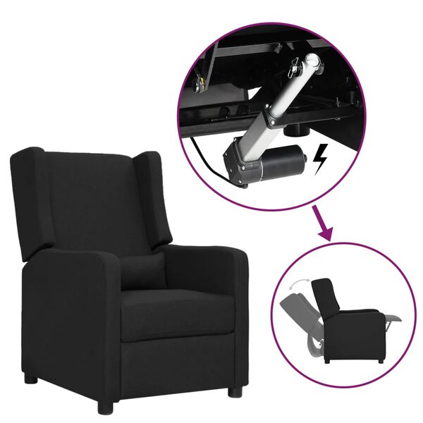 vidaXL Sta-op-stoel stof zwart