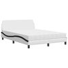 vidaXL Bed met matras "Dover" kunstleer wit en zwart 140x200 cm