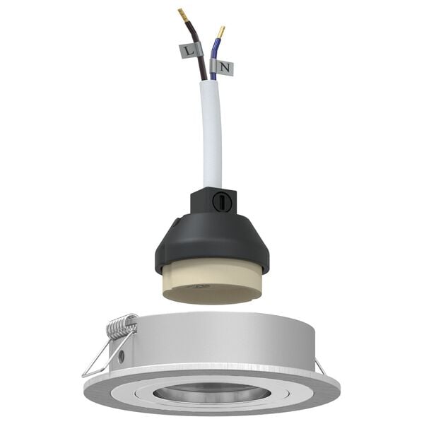 vidaXL Spotje 24 pcs Zilver 9 x 9 x 2 cm Aluminium