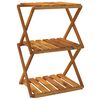 vidaXL Schappenkast inklapbaar 3-laags 43x31x63 cm acaciahout bruin