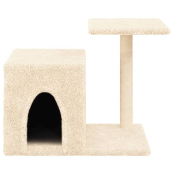 vidaXL Kattenmeubel met sisal krabpalen 50,5 cm crèmekleurig