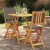 vidaXL Bistroset met kussen 3 pcs Olie naturel Massief Acaciahout