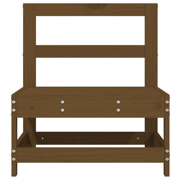 vidaXL Tuinmiddenbanken 2 st massief grenenhout honingbruin