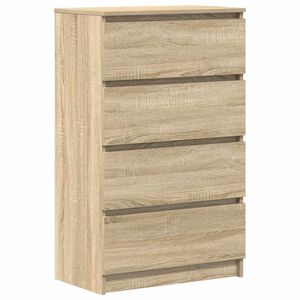 vidaXL Dressoir 60x35x98,5 cm bewerkt hout sonoma eikenkleurig