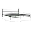 vidaXL Bedframe metaal grijs 200x200 cm