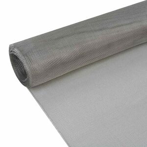 vidaXL Gaas 100x500 cm roestvrij staal zilverkleurig