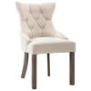 vidaXL Eetkamerstoelen 6 st stof beige