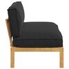 vidaXL Bankstel met kussen Zwart 120 x 80 x 69 cm Massief Acaciahout