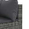 vidaXL 6-delige Loungeset met kussens poly rattan grijs
