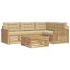 vidaXL Buiten bankenset 5 st Wit en Beige Polyester