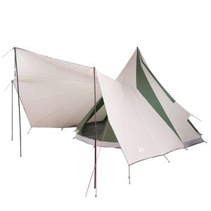 vidaXL Tipi Tent met dak met opslag Groen 510 x 690 x 330 cm taft