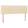 vidaXL Boxspring met matras stof crèmekleurig 140x200 cm