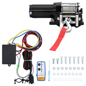 vidaXL Elektrische lier 12 V 1360 kg met montageplaat en rollenvenster