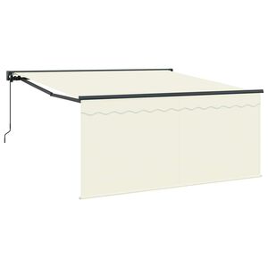 vidaXL Uitschuifbare luifel Cr&egrave;me 300 x 250 cm Polyester en Aluminium