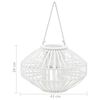vidaXL Lantaarnhouder hangend wicker wit