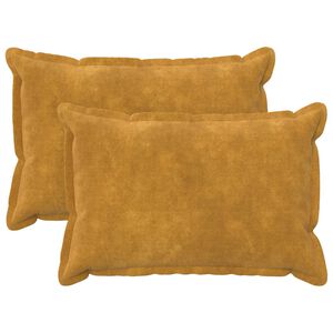 vidaXL Kussensloop 2 pcs HOUTEN Geel 30 x 50 cm Microfiber Fleece