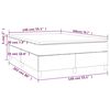vidaXL Boxspring met matras fluweel lichtgrijs 140x200 cm