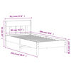 vidaXL Bedframe zonder matras massief grenenhout wit 90x200 cm