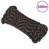 vidaXL Boot touw 5 mm 100 m polypropyleen zwart
