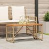 vidaXL Buiten Tafel Naturel 80 x 40 x 40 cm Staal en Poly Rattan