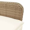 vidaXL 7-delige Bistroset met kussens poly rattan bruin