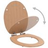 vidaXL Toiletbril met soft-close deksel bamboe MDF