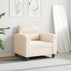 vidaXL Fauteuil 60 cm microvezelstof beige