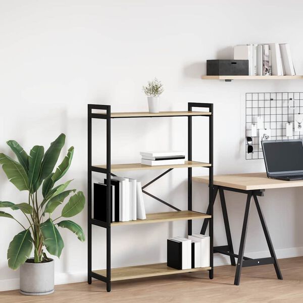 vidaXL Boekenkast Sonoma Eiken 80 x 30 x 120 cm Bewerkt hout