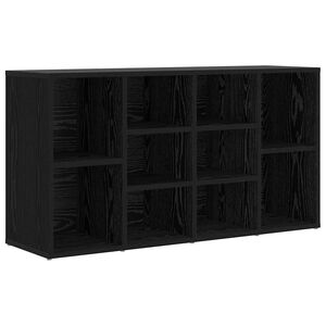 vidaXL Schoenenbank Zwart Eiken 103 x 30 x 54,5 cm Bewerkt hout