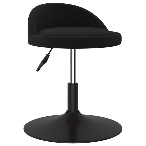 vidaXL Eetkamerstoelen draaibaar 2 st fluweel zwart