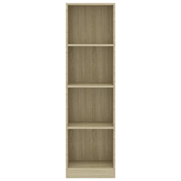 vidaXL Boekenkast met 4 schappen 40x24x142 cm bewerkt hout sonoma eik