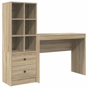 vidaXL Bureau Sonoma Eiken 145,5 x 40 x 127 cm 2 st